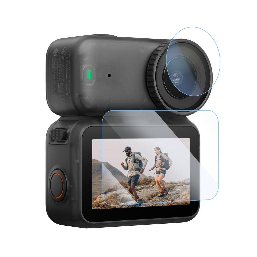 PULUZ Tempered Glass Screen & Hydrogel Lens Film for DJI Osmo Action Camera