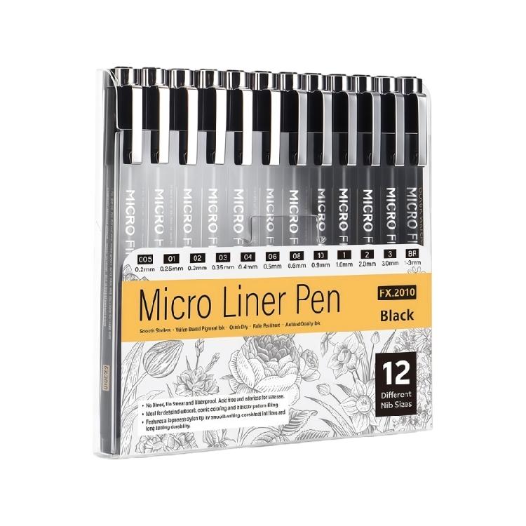 

12Pcs Professional Art Markers Waterproof Fine Liner Pen Art Markers For Sketching Art Illustrations Technical Drawing 1