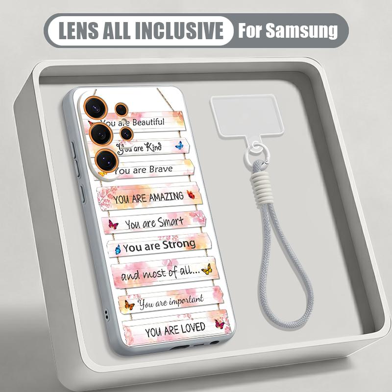 Letter Doodle Print Case For Samsung S26 Ultra S25 FE S24 S24 Plus A57 A37 A17 A56 A36 A16 A55 A35 A15 A54 5G Hybrid Magnetic Matte Cover