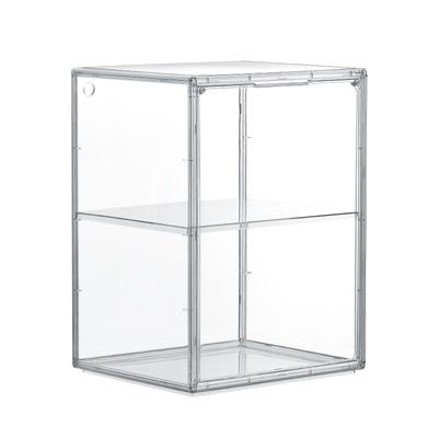 Caixa de armazenamento para figuras Hachibanya, caixa de exposição transparente, porta magnética, caixa de coleção, empilhável, largura x profundidade 25 x altura 40 cm, transparente, um 29,2