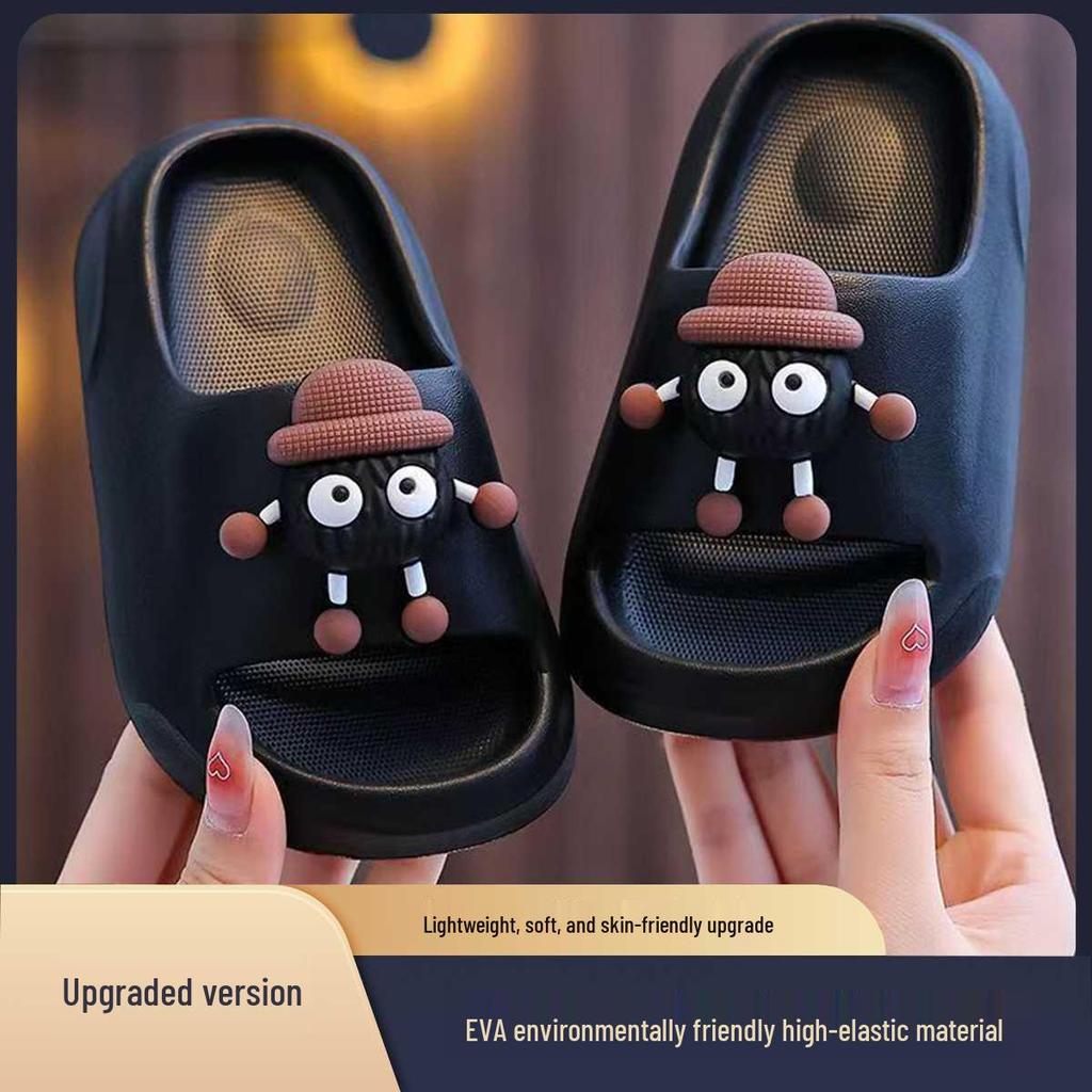 Kids Non-Slip Odorless EVA Slippers for Home Use - Squishy Feel Indoor Footwear for Men and Women