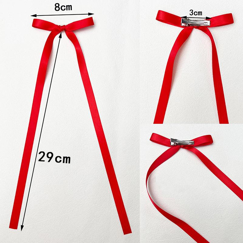 Korean Style Ribbon Bow Hair Clip Long Tassel Hairpin Sweet Cute Headwear For Women Girls Party  Hair Accessories