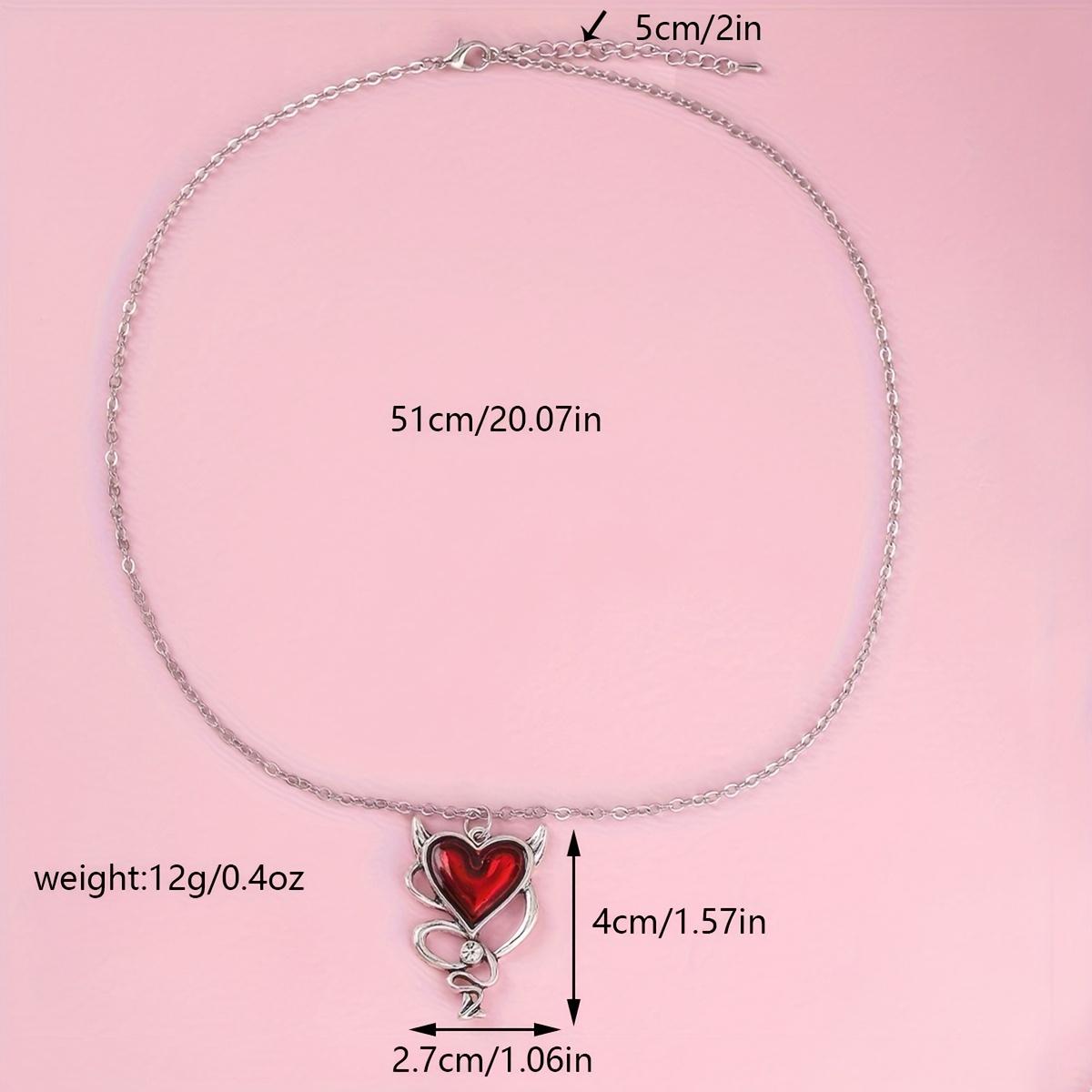 Ожерелье с подвеской в форме сердца в готическом стиле — фото 5