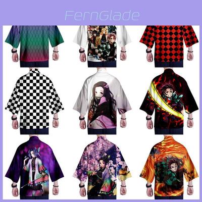 Anime Demon Slayer Kimetsu No Yaiba Cosplay Losse Haori Kimono Gewaden Jas Bovenkleding Voor Prachtige Kostuumfeesten