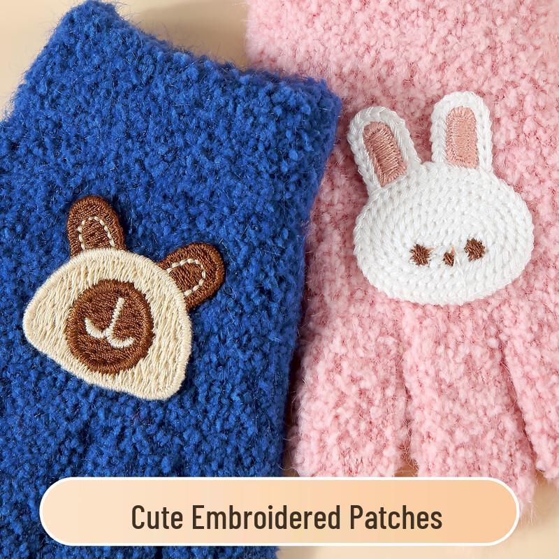 Toddler Cartoon Knitted Winter Gloves