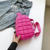 White Plaid Puff Shoulder Bag - Trendy, Versatile, and Cute for 2026