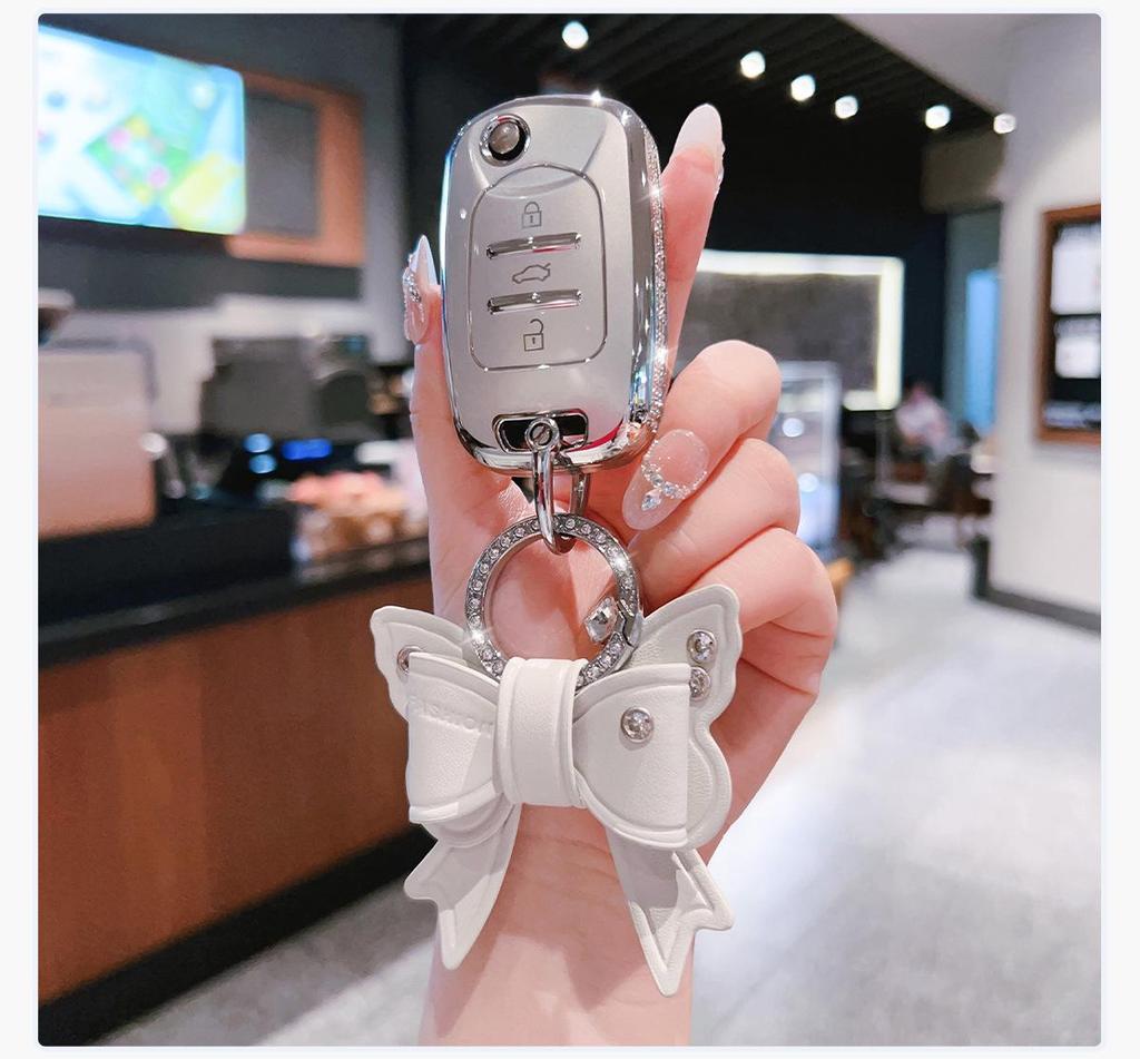 Wuling Bingo & Baojun EV Key Cover: Full Wrap with Snap Button