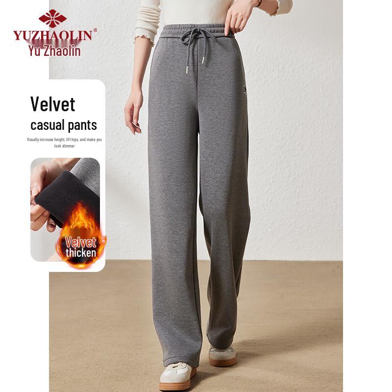 

Yuzhaolin Women s Fleece-Lined Straight-Leg Casual Sweatpants M (95-105 jin)