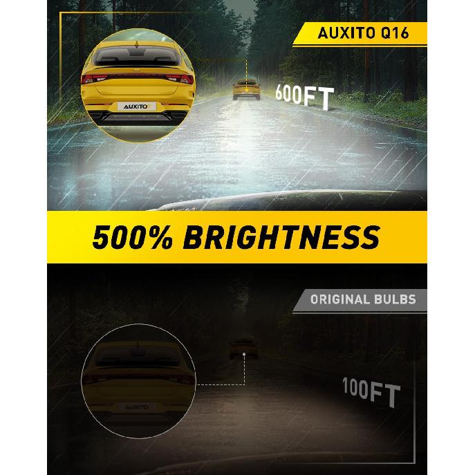 AUXITO D4S/D4R Light Bulbs Kit - 20000LM 35W 6500K, 500% Brighter, Fog Light Replacement, 2-Pack