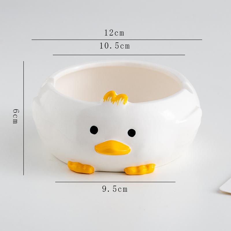 Cartoon Cute Duck Ceramic Decorative Ashtrays Trend Personality Fashion Desktop Porch Home Decoration Storage
