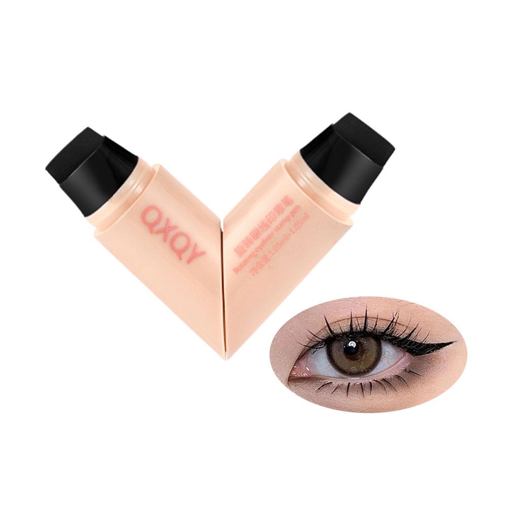 

Black Brown Integrated Rotate Eyeliner Stamp Dual-Tip DIY Eye Wing Eyeliner Liner Stencil Exten B9T0 Black-1pcs