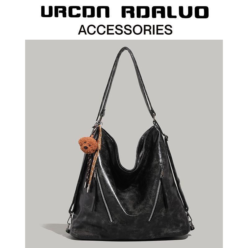 

Ваша повседневная многофункциональная сумка-тоут для женщин 2025 новая модная модная высококачественная большая вместимость рюкзак для поездок на работу Black