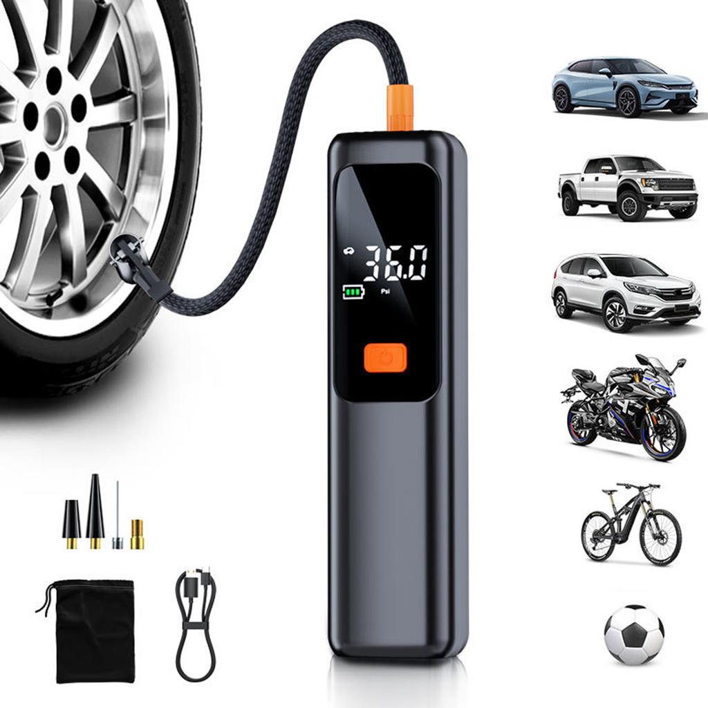 Tire Inflator Portable Compressor, Car Tire With Digital Pressure Gauge, Rechargeable Battery,for Car, SUV, Motorcycle,Ball