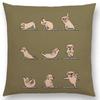 Mais Novos Animais Yoga Estampas de Desenho Animado Engraçadas Capa de Almofada Alpaca Coelho Dachshund Bull Terrier Hipopótamo Cães Panda Capa de Almofada para Sofá