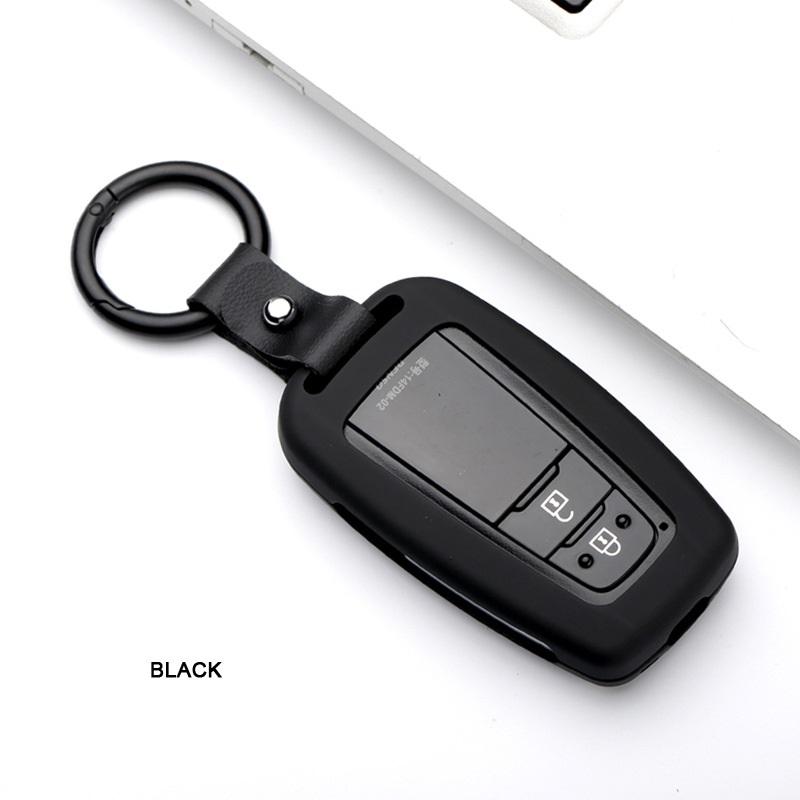 Carbon Fiber Alloy Remote Car Key Cover Case For Toyota CHR C-HR Prado Prius Camry Corolla RAV4 2018 2019 2020 Accessories