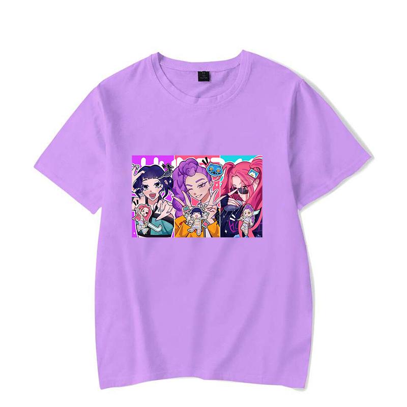 New Fashion KPop Demon Hunters Print Graphic T Shirt Women Men Fashion Casual Short Sleeve Shirt Tee
