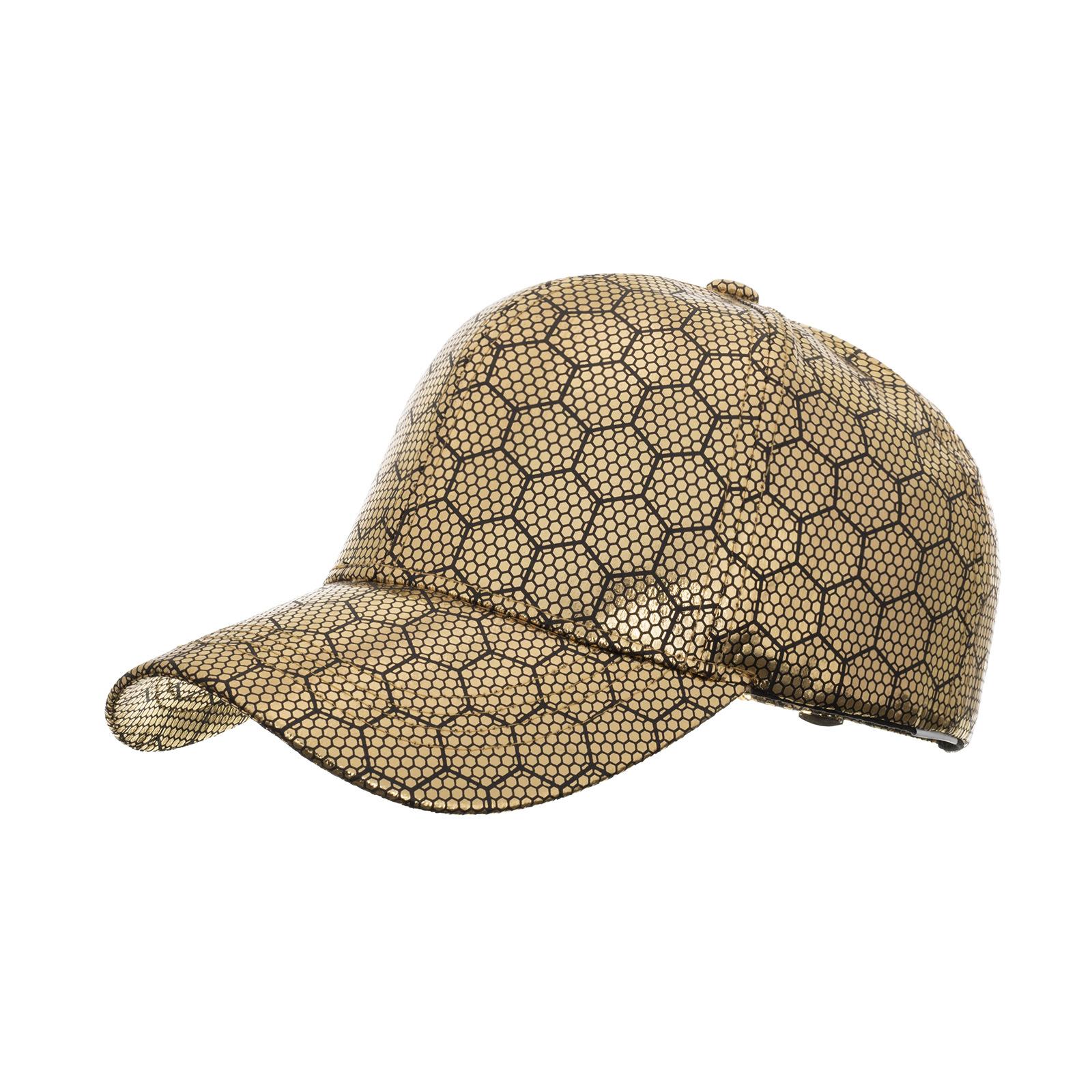 

Spring and Autumn PU Hexagonal Gold Silver Baseball Cap Outdoor Sunscreen Sun Cap Casual Trend Cap золотой