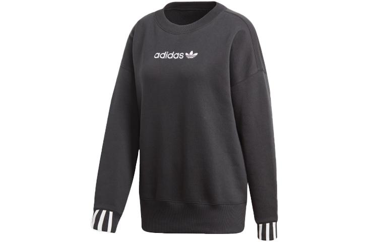 Adidas Originals Sweatshirts Women s Black Moderate Regular DU7193 32