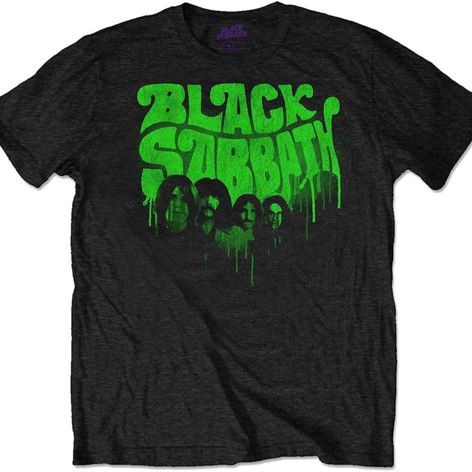 

Black Sabbath T Shirt Graffiti Band Logo Official Mens Black Size XL XXXXXL чёрный