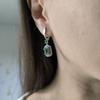 Silver Earrings with Nano Emerald 2.367ct (2197423)