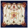 90cm Chain Belt Print Square Scarf 2023 New Fashion Women Silk Scarf Luxury Brand Hijab Shawl Foulard Scarves Wraps For Ladies
