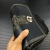 Universal Triangle Synthetic Leather Motorcycle Side Saddle Bag For Cafe Racer ATV Bikes