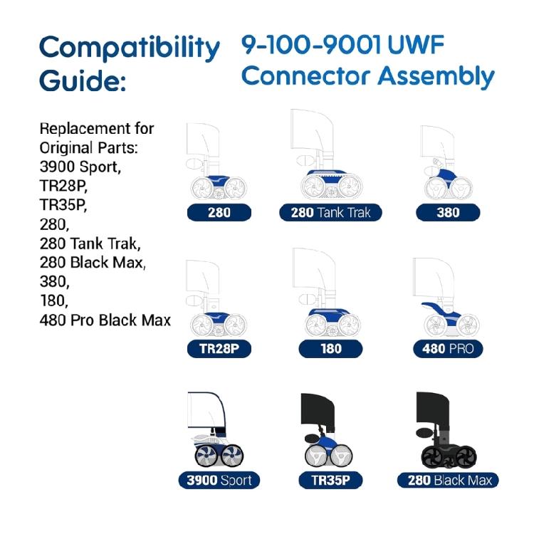 Sturdy Plastic Wall Fitting Connectors Assembly Replacement Convenient for Pool Cleaner Models 280 380 3900 Use