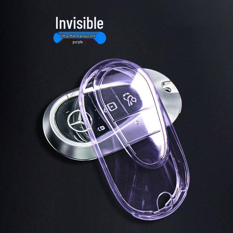 Transparent Mercedes-Benz Key Case for C260, LC200, S400, E-Class, C-Class, EQE, GLC - Unisex