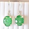 Colombian Natural Green Emerald 51 Ct Oval CERTIFIED 925 Sterling Silver Earring MY.ER-38-NS