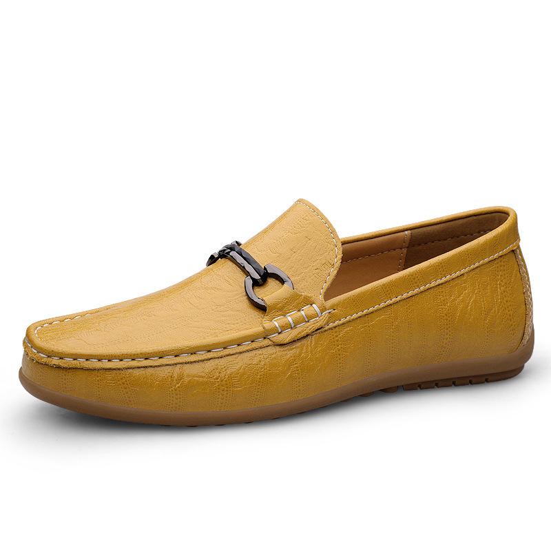 Men s Genuine Leather Slip-On Loafers - Large Size Casual  Formal Shoes 36