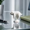3D Printed Mini Sloth Figurines, Pure White Cute Sloth Lying on Branch with Delicate Hair Texture, Small Desktop Decoration for Home Office
