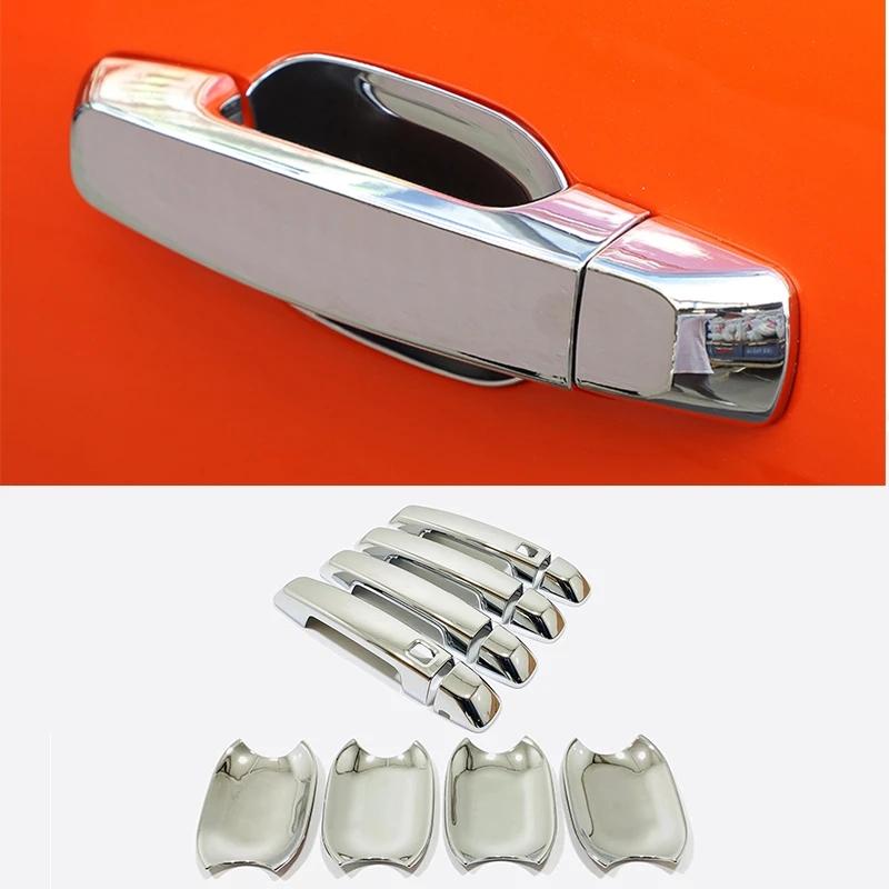 For GWM Great Wall WEY Tank 300    ABS Carbon Fiber Car Door Handle Cover Door Bowl Frame Trims Decorative Sticker