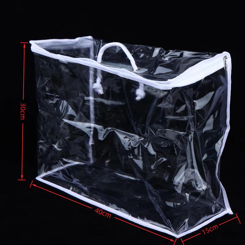 Multifunctional Transparent Waterproof Toy Storage Bag Large Capacity Organizer for Kids Stuffed Animal Storage 1PC