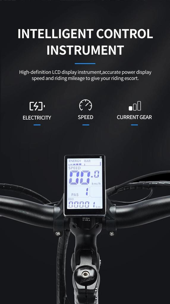 Horské elektrokolo Ridstar H20 1000w EBIKE Městská elektrokola pro dojíždění pro dospělé 48V 15ah 45km/h