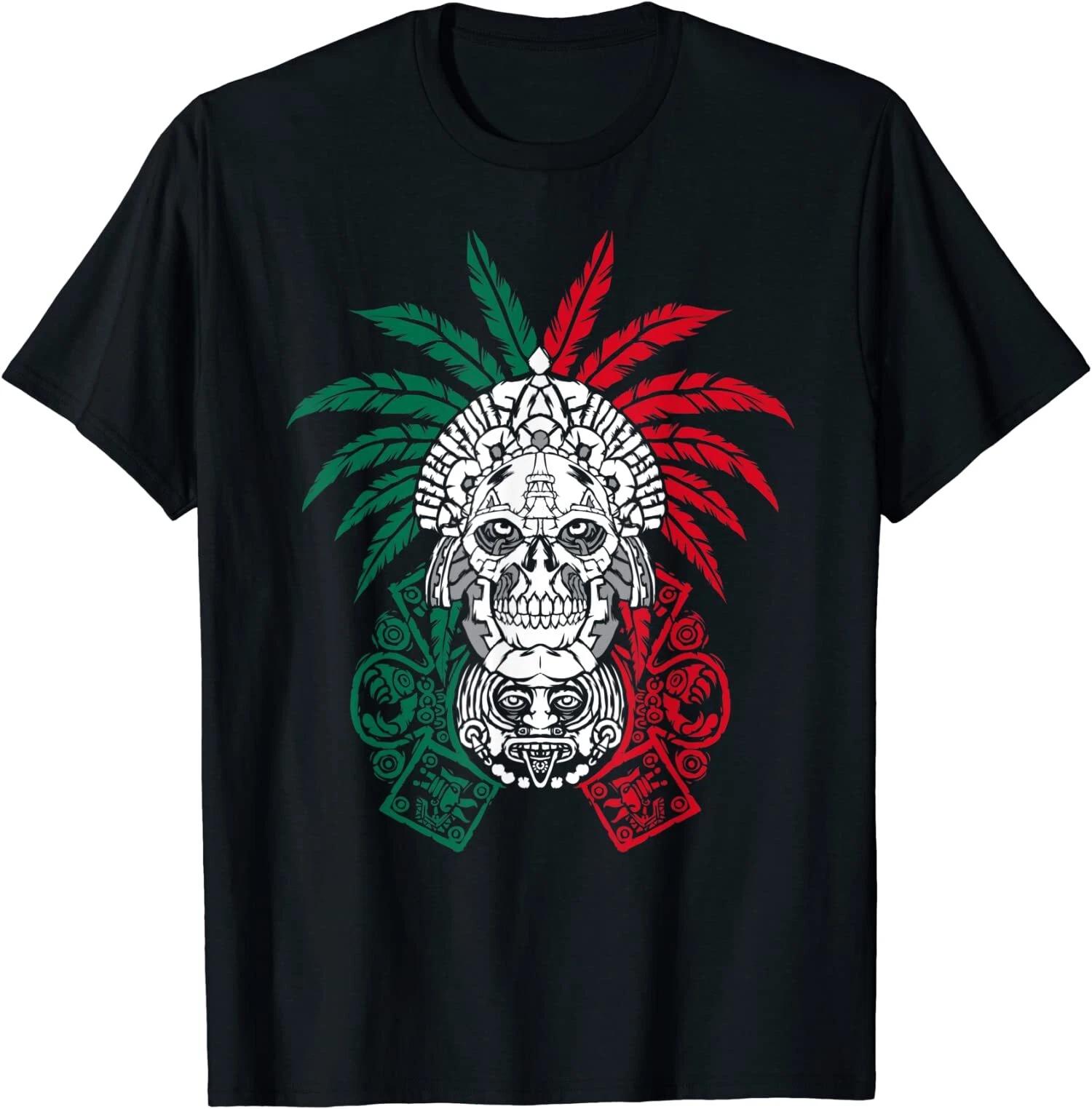 Aztec Warrior Skull Mexican Ancestors, Mexico Roots T-Shirt M