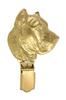 Presa Canario, Dogo Canario, Canary Mastiff – Brooch with a clip, gold-plated holder for a race number | Art-Dog