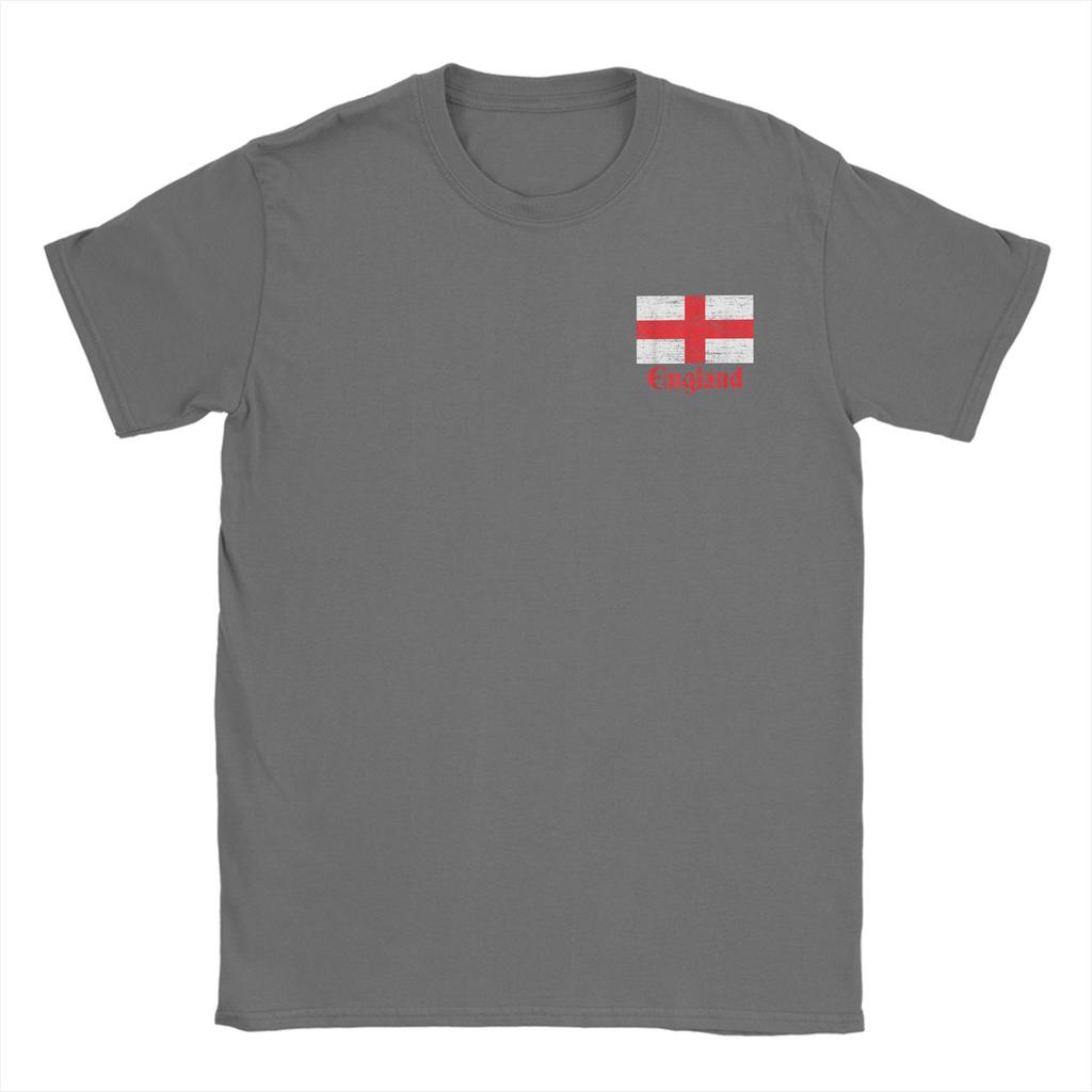 England St Georges Cross Flag English T Shirt for Men 100% Cotton Novelty T-Shirts Crewneck  Tees Short Sleeve Clothes Present