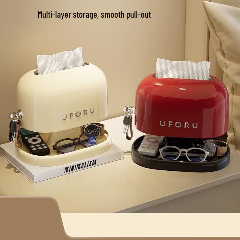 Multifunctional Tissue Box with Organizer