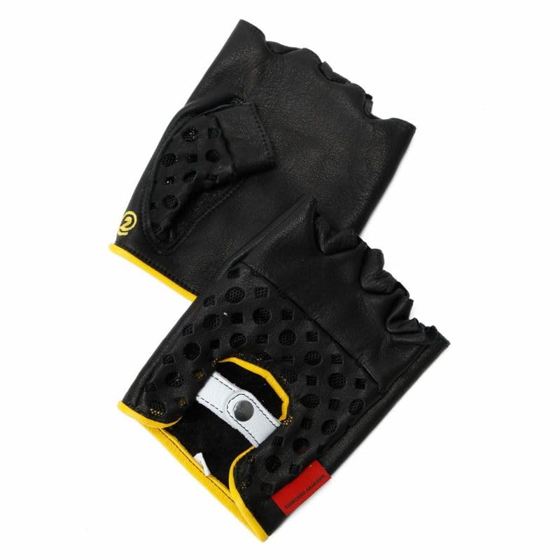 

GLOVE ST Unisex Gloves for and Comfortable Black x Black x XL D+MM Driving, Motorcycles, Touring, Fit, Yellow,