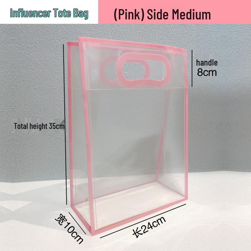 PP Transparent Frosted PVC Teacher's Day/Wedding Gift Tote Bag