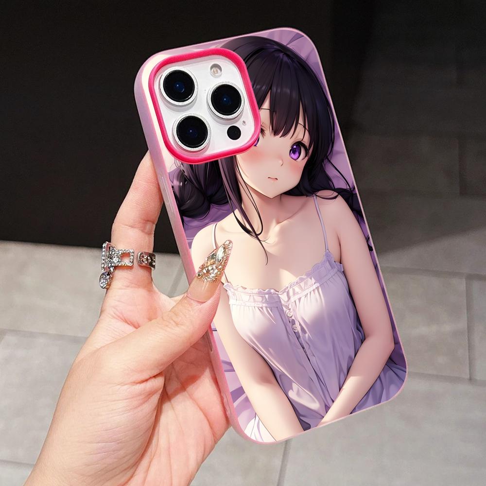 

Hyouka Chitanda Jelly Double layer Rose Red Mobile Phone Case for iPhone 17 16 15 14 13 12 11 Air Pro Max Plus Protective iPhone17 Pro