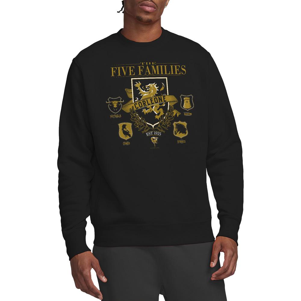The Godfather Unisex Adult Five Families Logos Sweatshirt