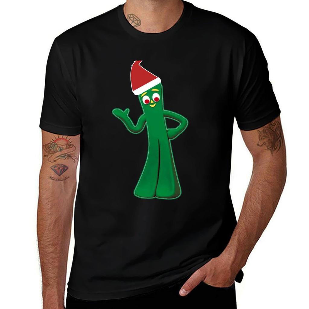 Gumbyys Santa Hat Christmas Tshirt Antiperspiration Workout Top