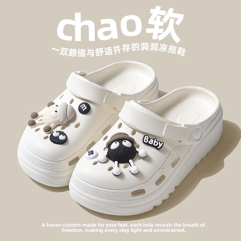 

Cool slippers women s summer outer wear hole shoes non-slip bathroom home home indoor 40-41 [Suitable for usual sizes 39-40]