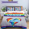 3pcs My Little Pony6 Cover Set - Personalized Name, HD Printed Bedding with 1 Cover and 2 Pillowcases - Perfect for Home Decor, Easy Care