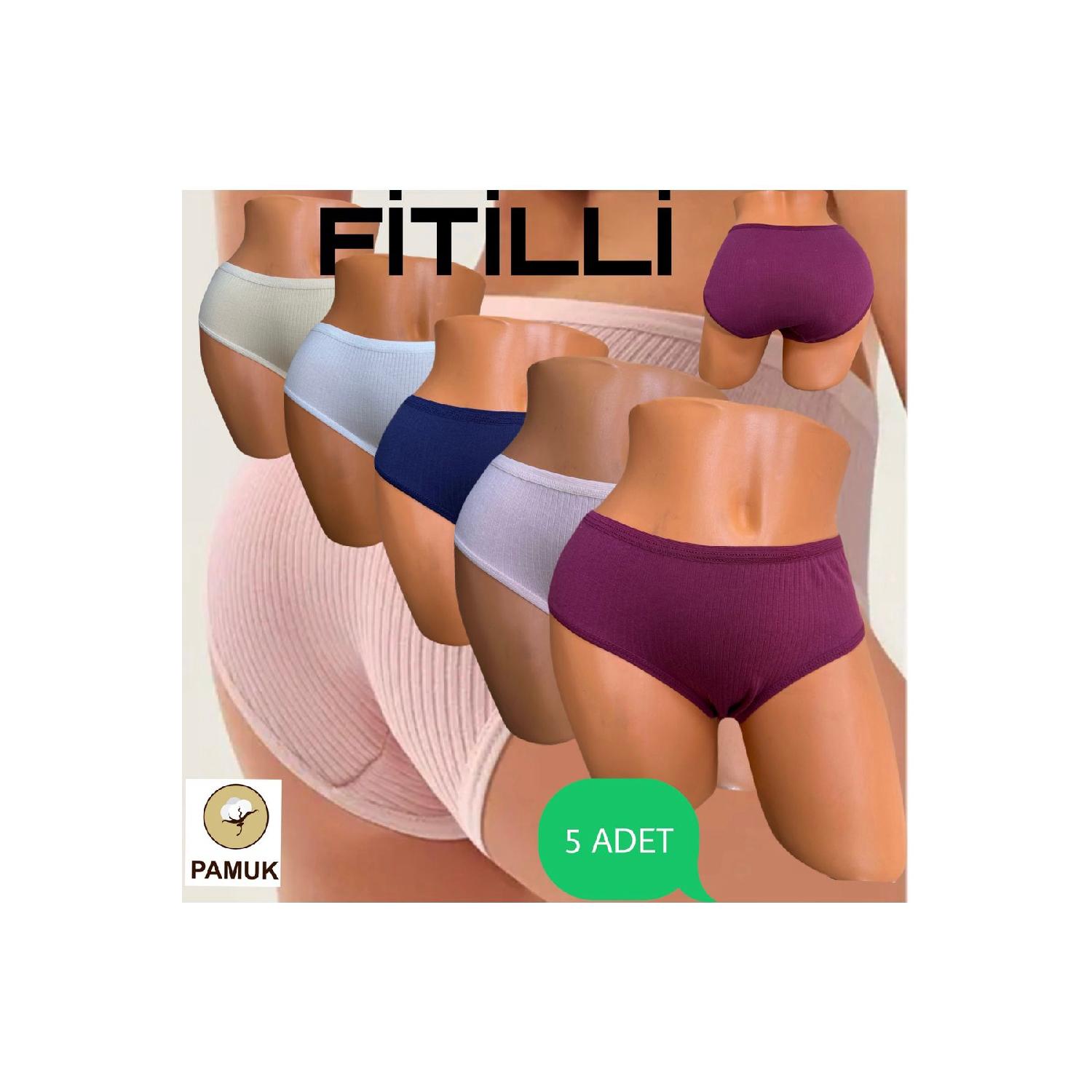 

5-piece Ribbed 100% Cotton Slip (extra soft flexible) S/M