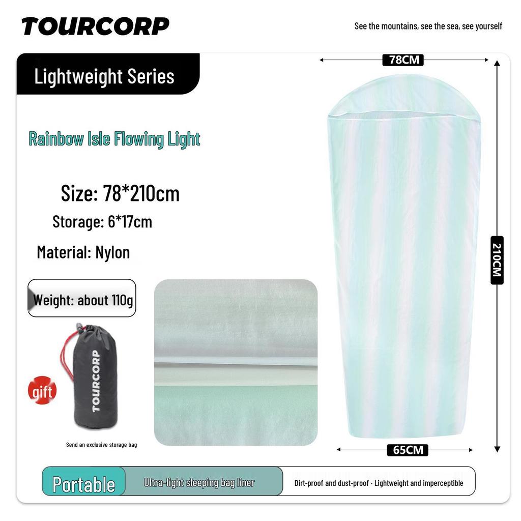 Lightweight Summer Outdoor Sleeping Bag Liner - Portable, Thin, Stain-Proof, White, Duck Down-Free.