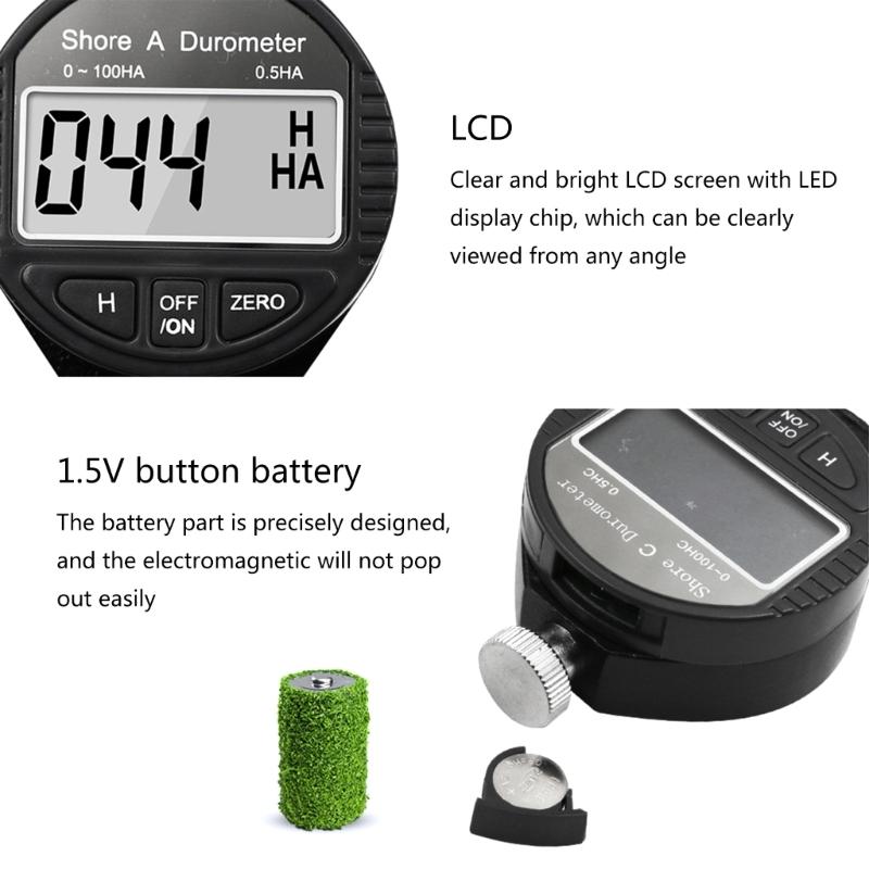 High Accuracy Portable HA HD HC Digital Display Tire Durometer Sclerometer Rubber Hardness Tester Meter Gauge Paragraph