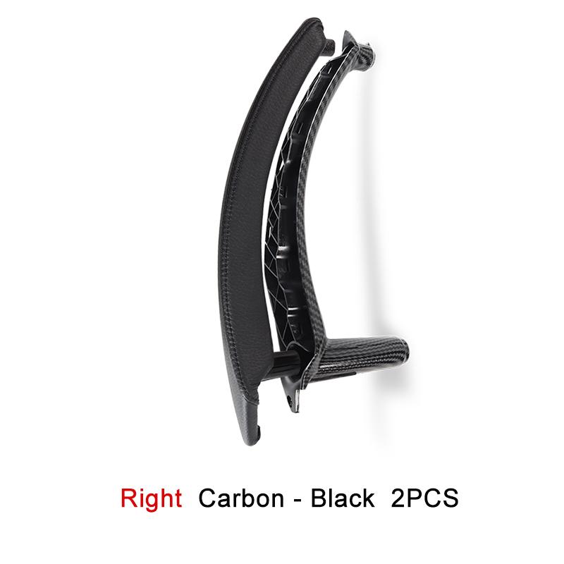 

Interior Car Left Right Passenger Door Handle Leather Cover Trim Replacement For BMW X5 X6 E70 E71 E72 2007-2013 Right Carbon Friber