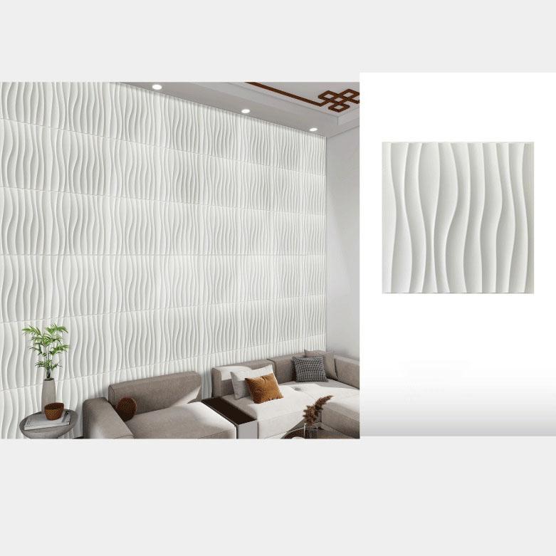 12 Pannelli Murali 3D Goffrati PVC Spessore 0,8 cm per Decorazione Parete di Sfondo Casa Hotel
